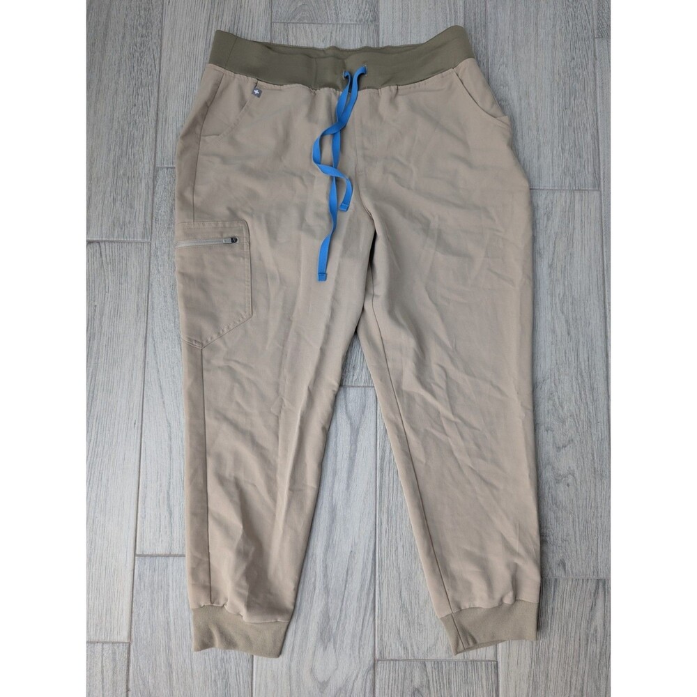 Figs Zamora High Waist Joggers with Bright Blue Drawstring